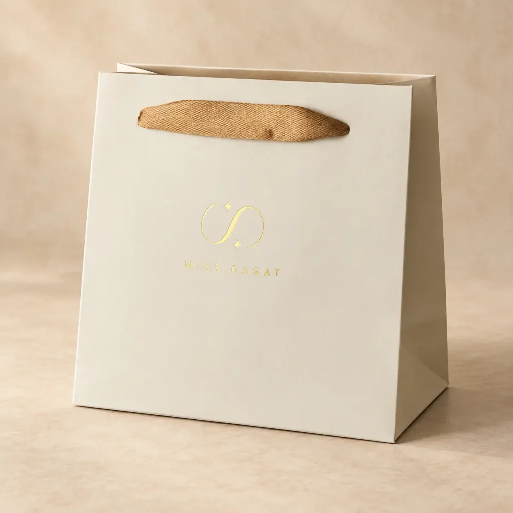 Beżowa torba papierowa Miss Carat