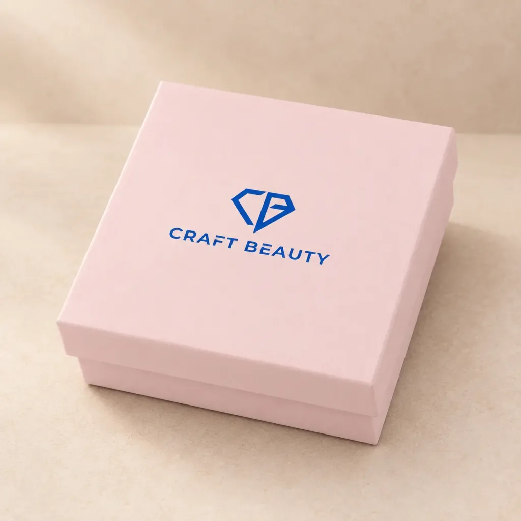 Różowe pudełko jubilerskie P40 Craft Beauty z logo