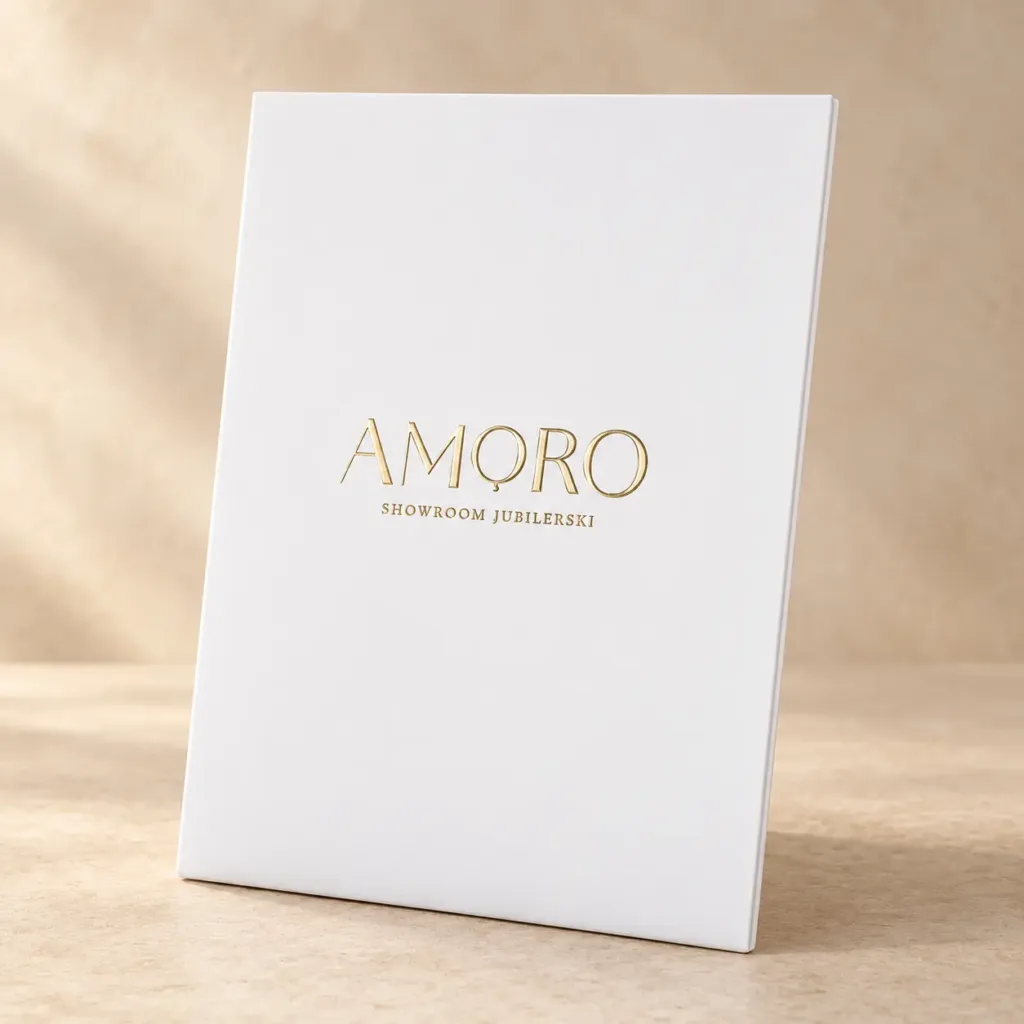 Białe opakowanie jubilerskie Amoro Showroom