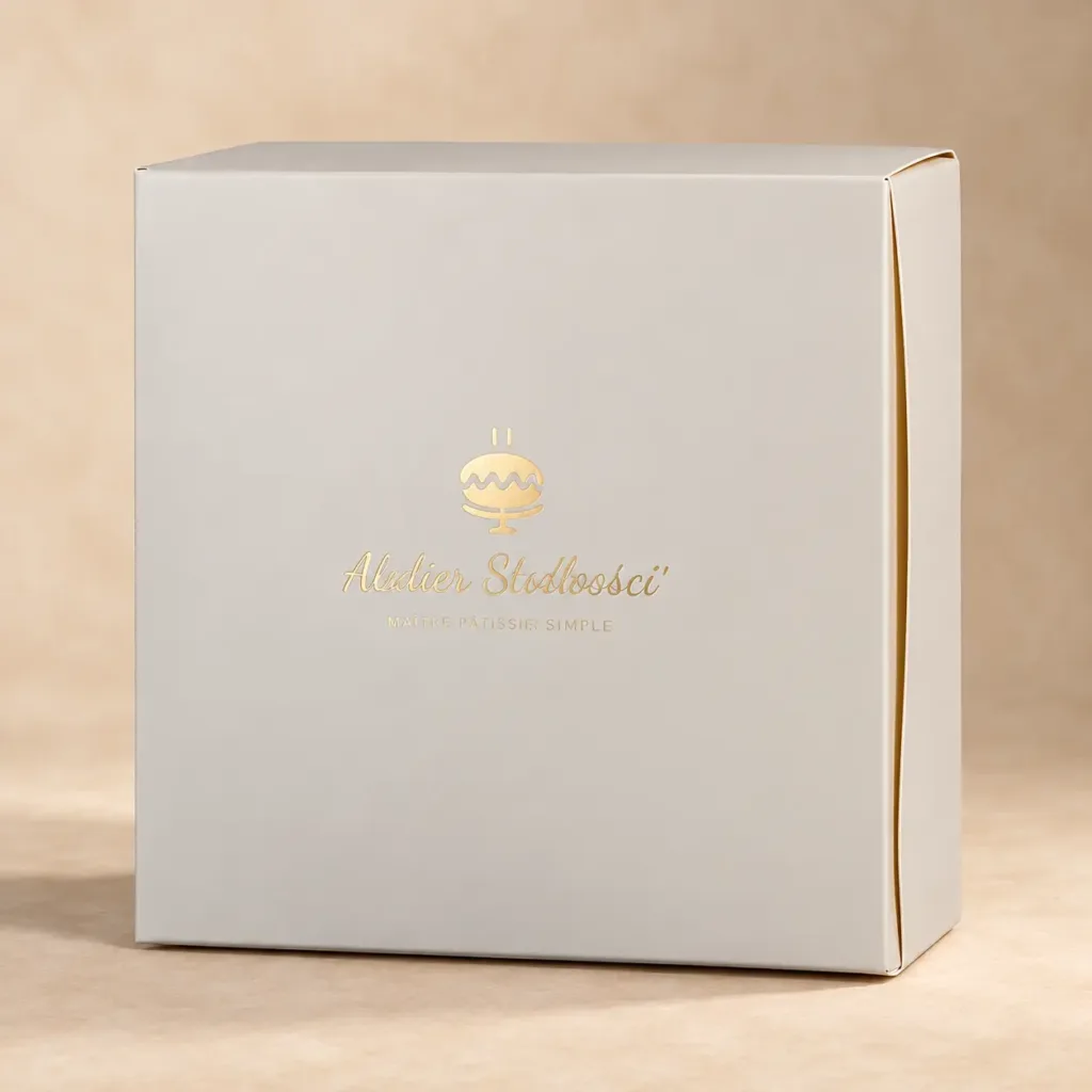 Białe pudełko premium Pickypica ze złoceniem