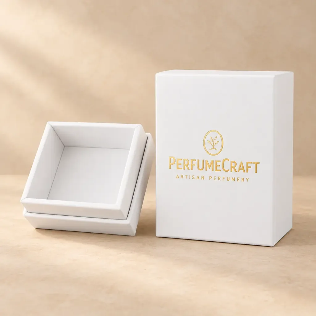 Otwarte białe opakowanie PerfumeCraft z wkładem