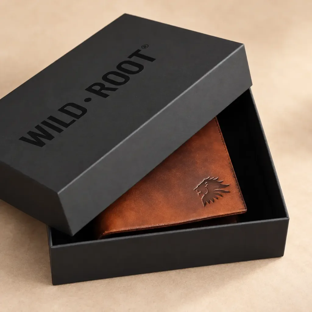 Czarne pudełko prezentowe Wild Root z wkładem
