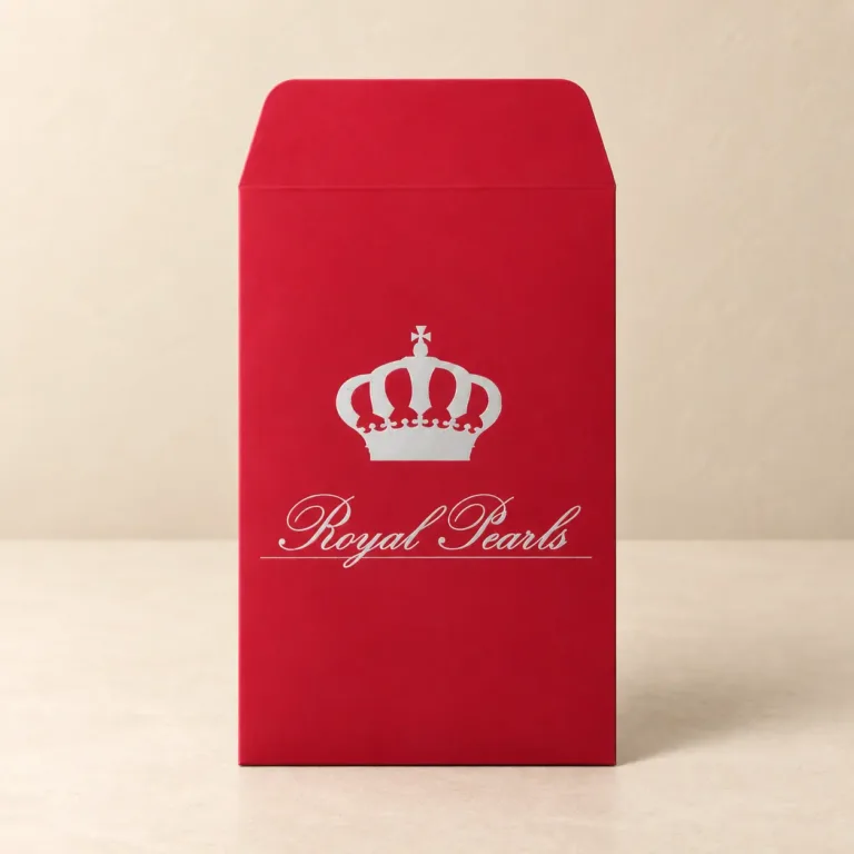 Czerwone etui Kop 4 na bon podarunkowy z tłoczeniem Royal Pearl