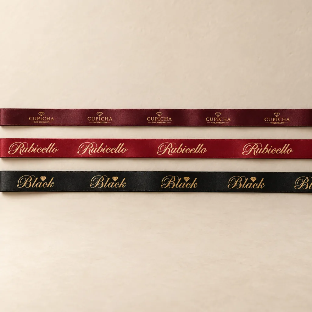 Wstążki z logo do personalizowanych pudełek